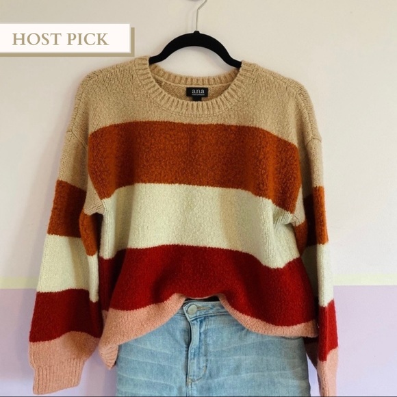 a.n.a Sweaters - Super Cozy Striped Sweater